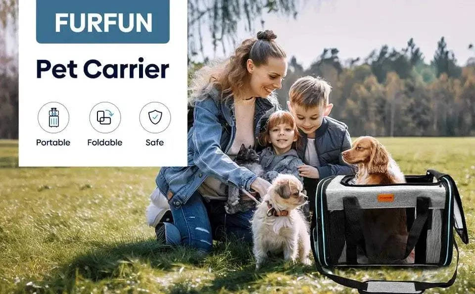 Fortunato Store LLC Pet Accessories / Dog Carriers Gray / United States Airline-Approved Soft Dog Carrier – Waterproof & Travel-Ready