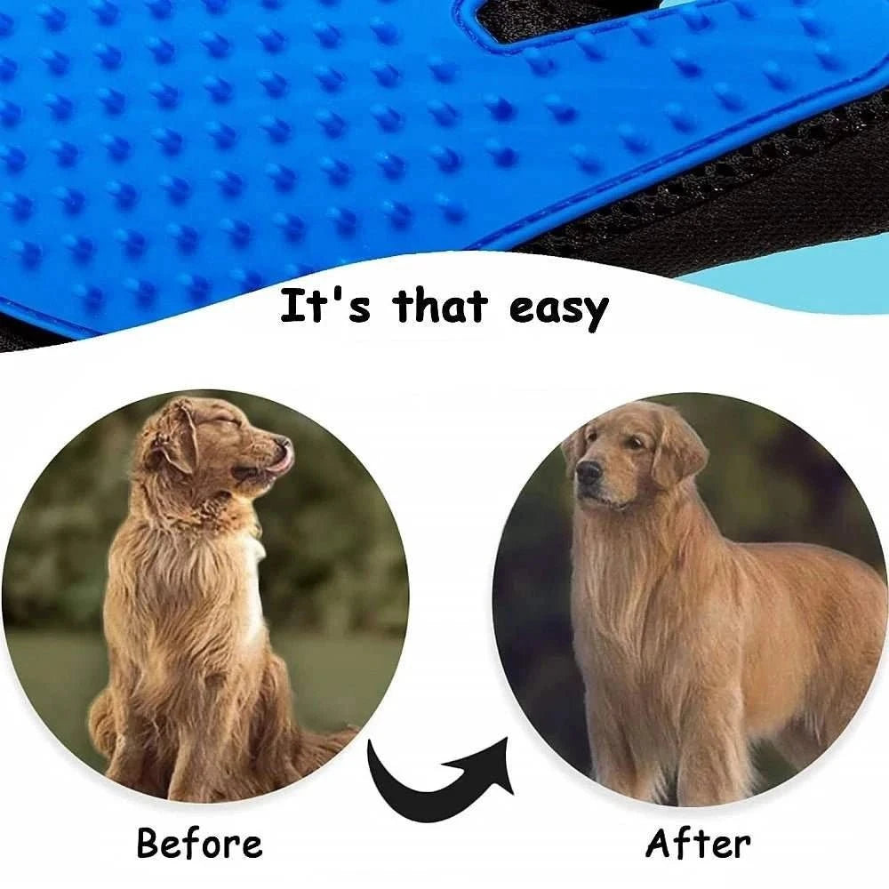 Fortunato Store Pet Grooming Glove Random color M Pet Grooming Glove – Shedding & Massage Mitt for Dogs
