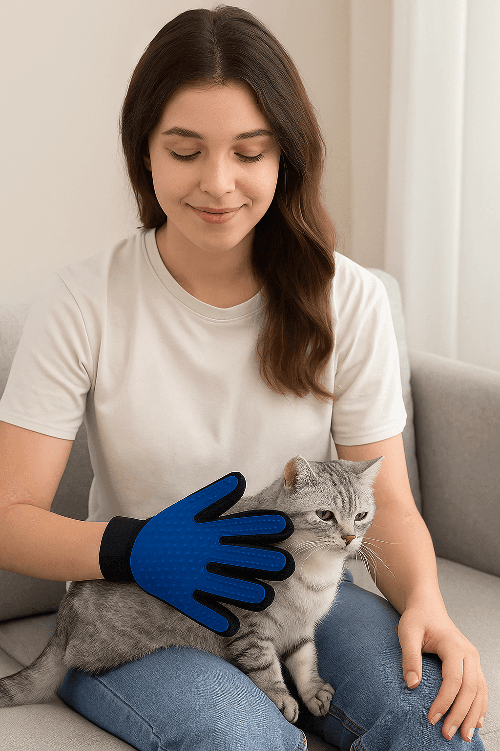 Fortunato Store Pet Grooming Glove Random color M Pet Grooming Glove – Shedding & Massage Mitt for Dogs
