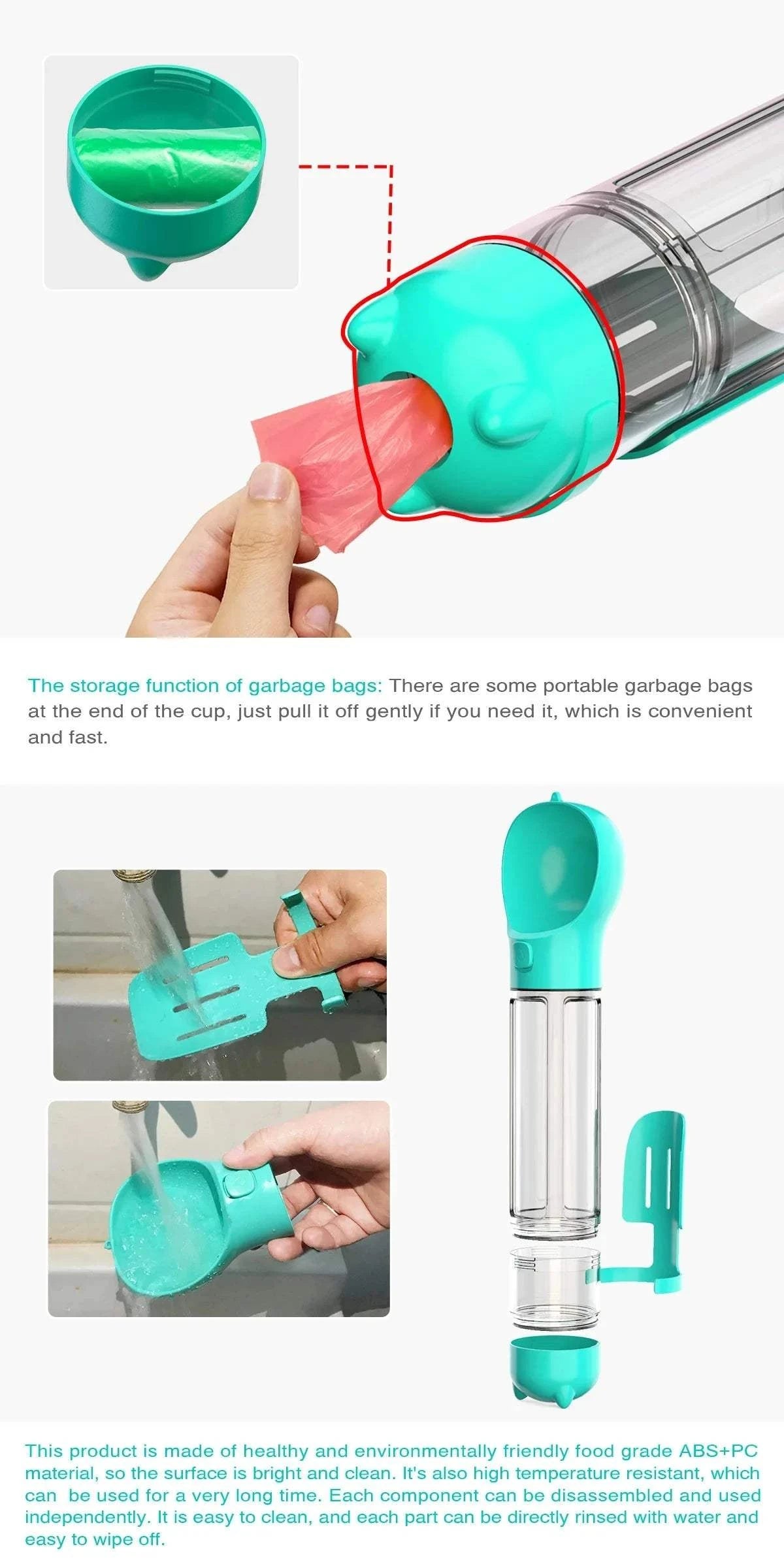 Fortunato Store Portable Pet Water Bottle Portable Pet Water Bottle – Travel & Leak-Proof Design