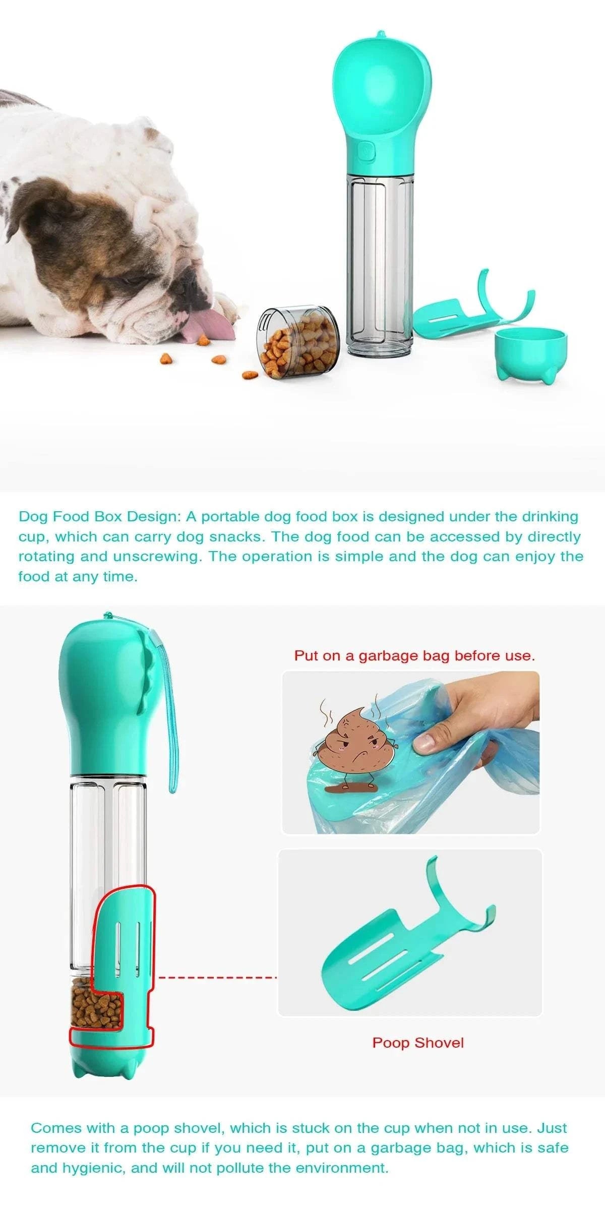 Fortunato Store Portable Pet Water Bottle Portable Pet Water Bottle – Travel & Leak-Proof Design