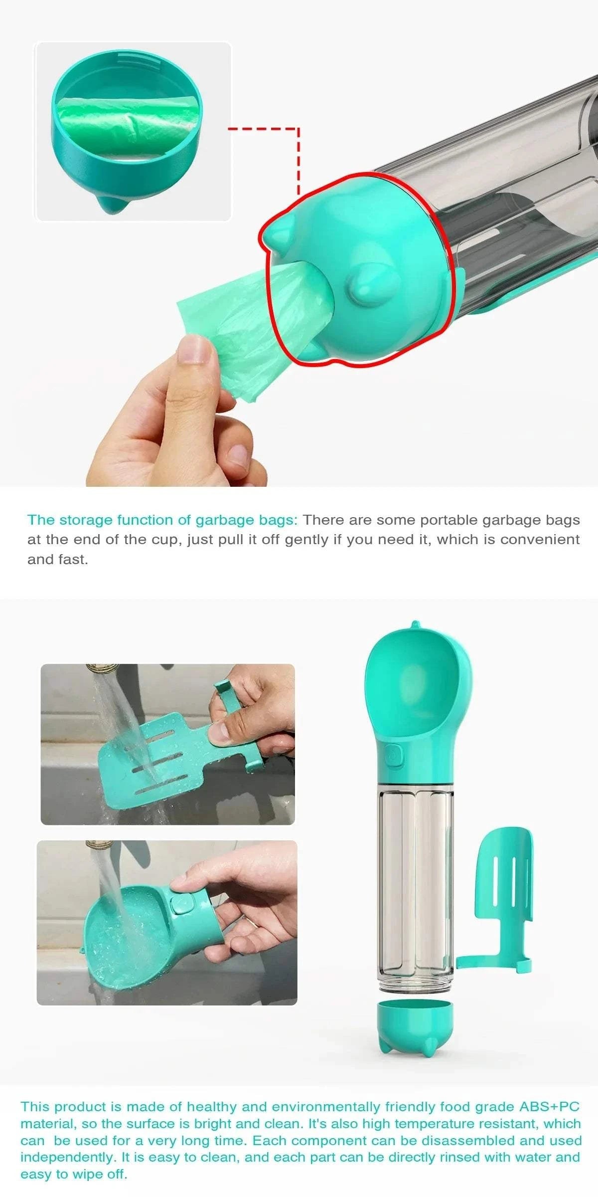 Fortunato Store Portable Pet Water Bottle Portable Pet Water Bottle – Travel & Leak-Proof Design