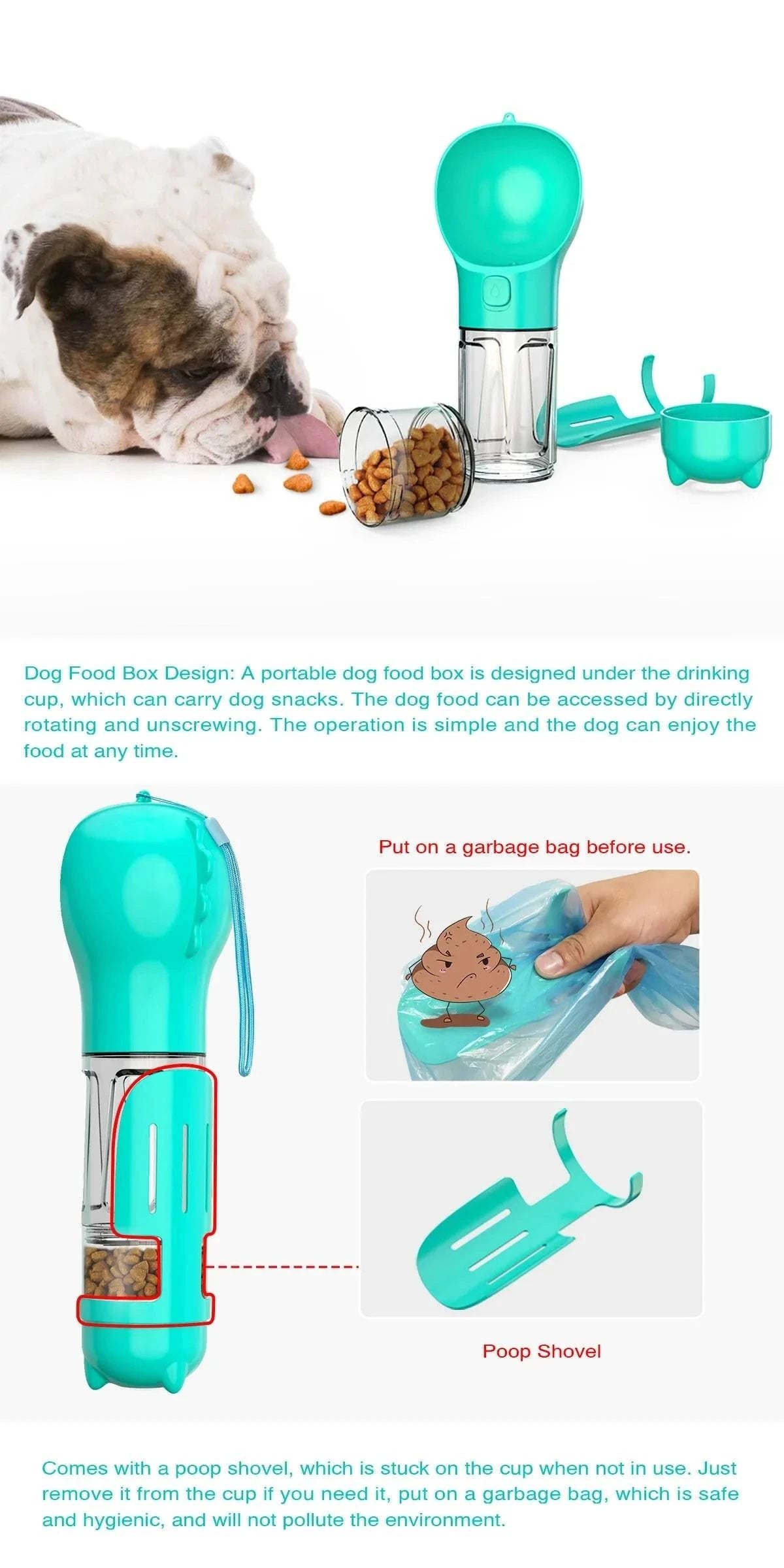 Fortunato Store Portable Pet Water Bottle Portable Pet Water Bottle – Travel & Leak-Proof Design
