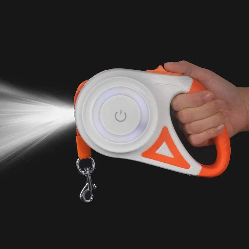 Fortunato Store Retractable Dog Leash Retractable Dog Leash with LED Light – 5M Nylon