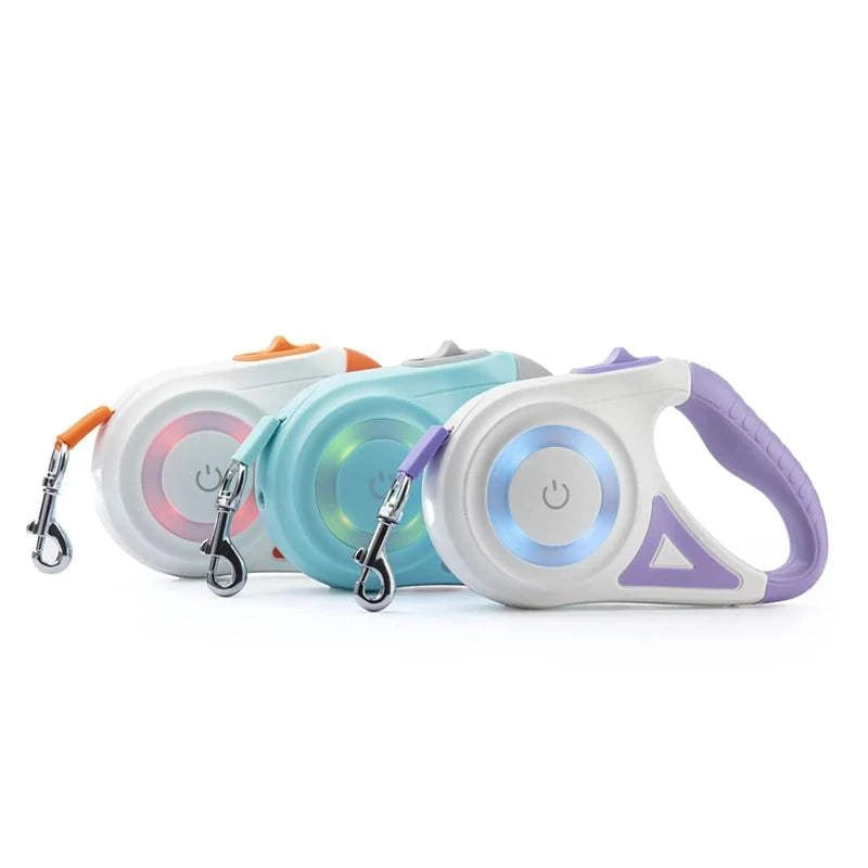 Fortunato Store Retractable Dog Leash Retractable Dog Leash with LED Light – 5M Nylon