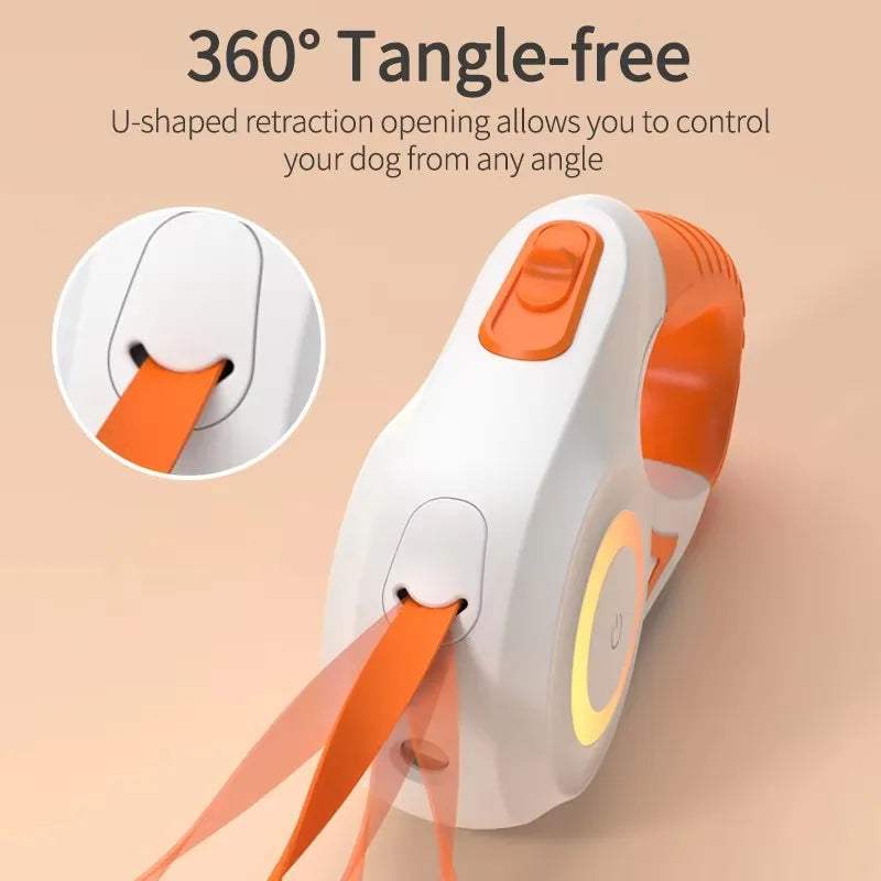 Fortunato Store Retractable Dog Leash Retractable Dog Leash with LED Light – 5M Nylon