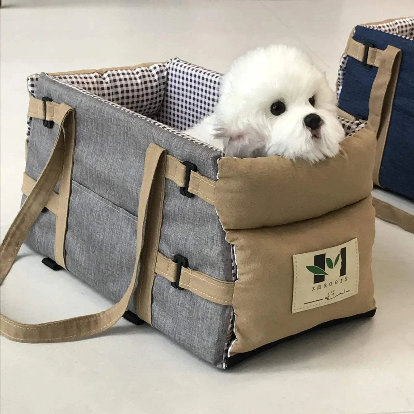 Fortunato Store Dog Car Console Carrier Dog Car Console Carrier – Small Pet Armrest Travel Seat