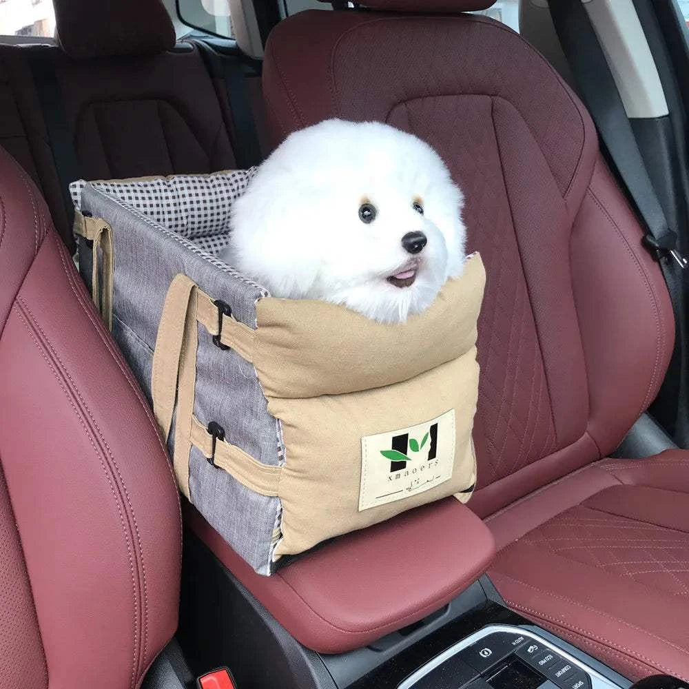 Fortunato Store Dog Car Console Carrier Dog Car Console Carrier – Small Pet Armrest Travel Seat