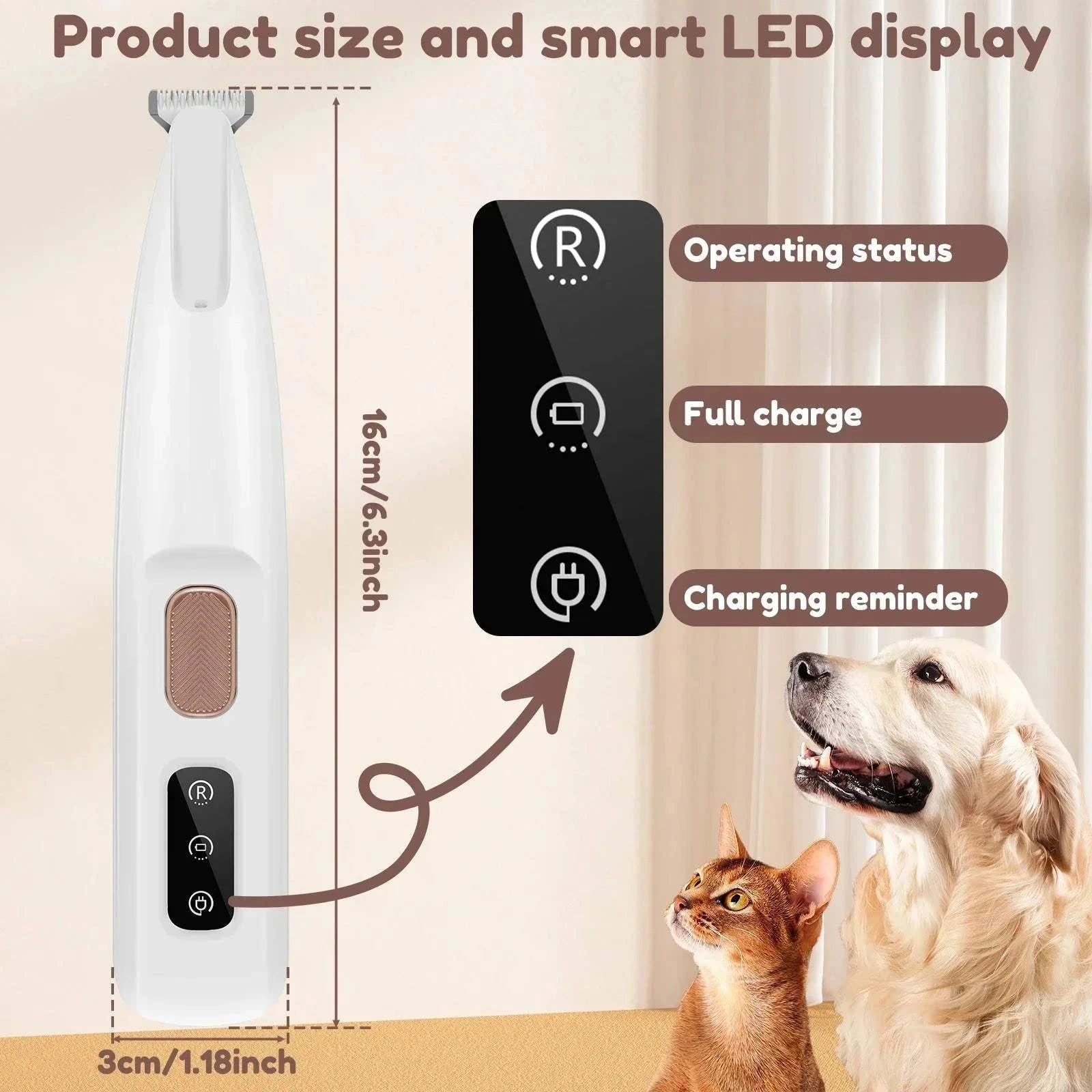 Fortunato Store Smart Dog Hair Trimmer Smart Dog Hair Trimmer – CE Certified Grooming Clipper