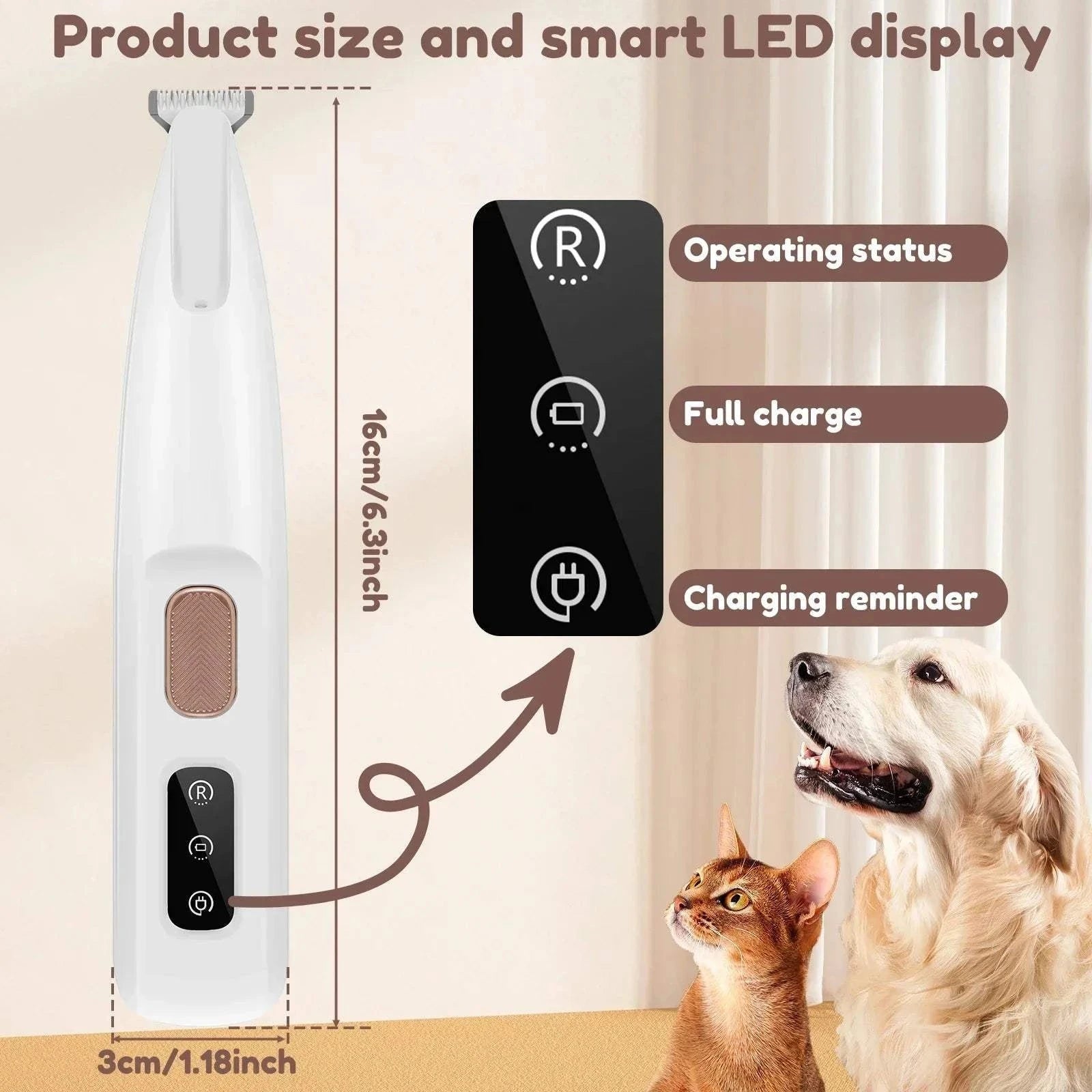 Fortunato Store Smart Dog Hair Trimmer Smart Dog Hair Trimmer – CE Certified Grooming Clipper
