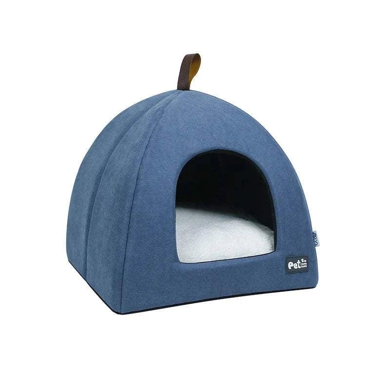 Fortunato Store Pet Tent Bed Teal color / S Warm Pet Tent Bed – Cozy Yurt for Cats & Small Dogs