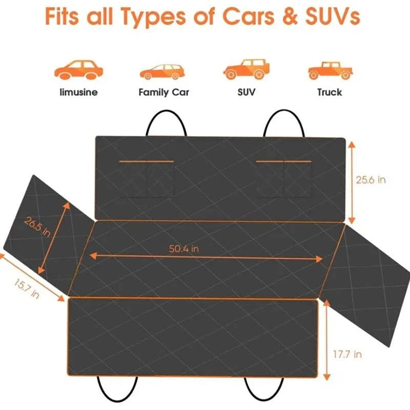 Fortunato Store Waterproof Dog Car Seat Cove Black-Oranger / 135x145cm Waterproof Dog Car Seat Hammock – SUV & Car Cover