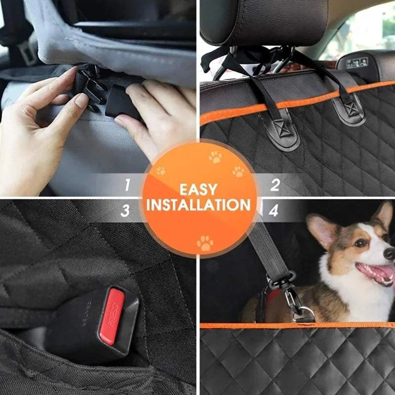 Fortunato Store Waterproof Dog Car Seat Cove Black-Oranger / 135x145cm Waterproof Dog Car Seat Hammock – SUV & Car Cover