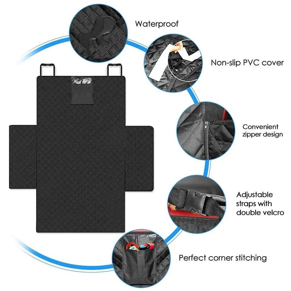 Fortunato Store Waterproof Dog Car Seat Cove Waterproof Rear Dog Car Seat Cover – Non-Slip Mat