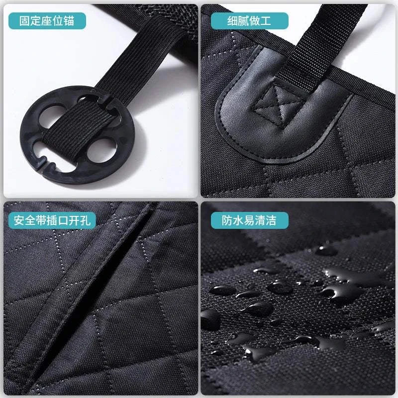 Fortunato Store Dog Car Seat Cover black orange edge Waterproof Dog Car Seat Cover – Scratch-Proof Mat