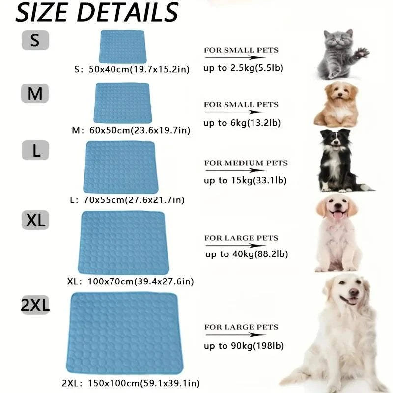 Fortunato Store Cooling Pet Mat XL Dog Cooling Mat – Self-Cooling Pet Bed for Summer